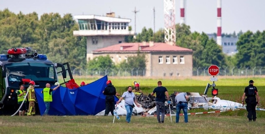 Katastrofa awionetki w Bydgoszczy - zdjęcia.