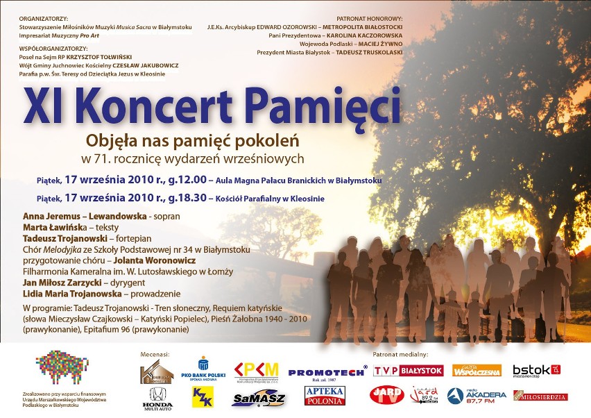 XI Koncert Pamięci, 17.09.2010. Aula Magna Pałacu Branickich...