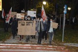 Protest Kobiet. Strajk w Nysie przeciw wyrokowi TK ws. aborcji. Zablokowane rondo L. Kaczyńskiego
