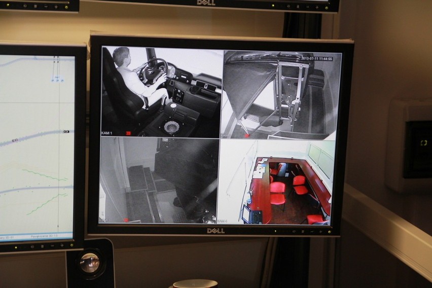 Symulator jazdy, na którym ćwiczyli kierowcy MZK Piła