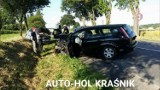Zderzenie trzech aut w Liśniku: Dwie osoby trafiły do szpitala (ZDJĘCIA)