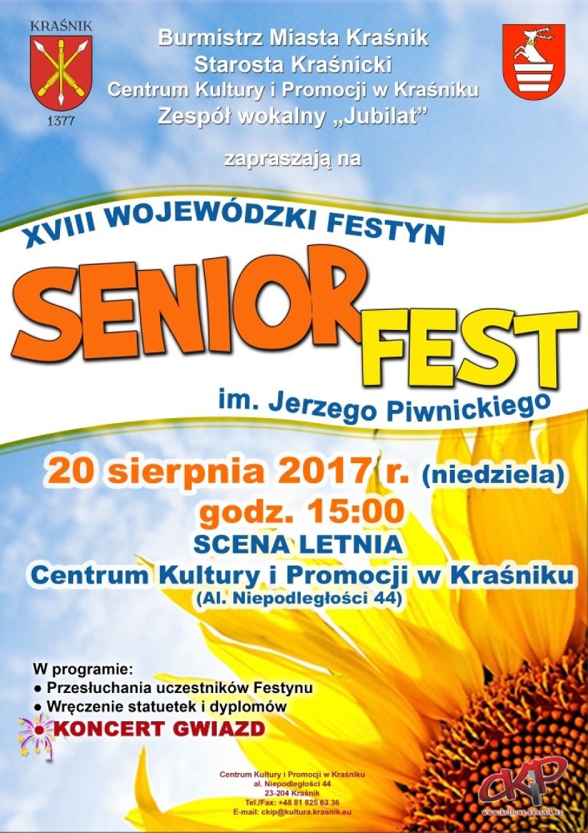 Seniorzy z całego województwa będą się bawić w Kraśniku