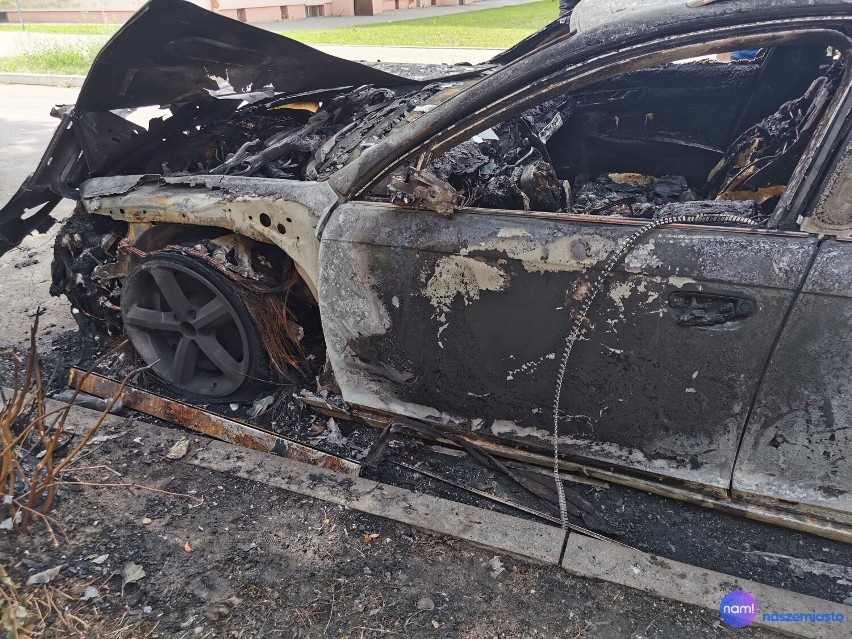 Pożar samochodu ratownika medycznego z Włocławka
