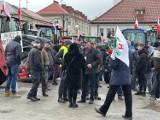 Strajk rolników 24 stycznia 2024. Dziesiątki traktorów zablokowały centrum Wielunia