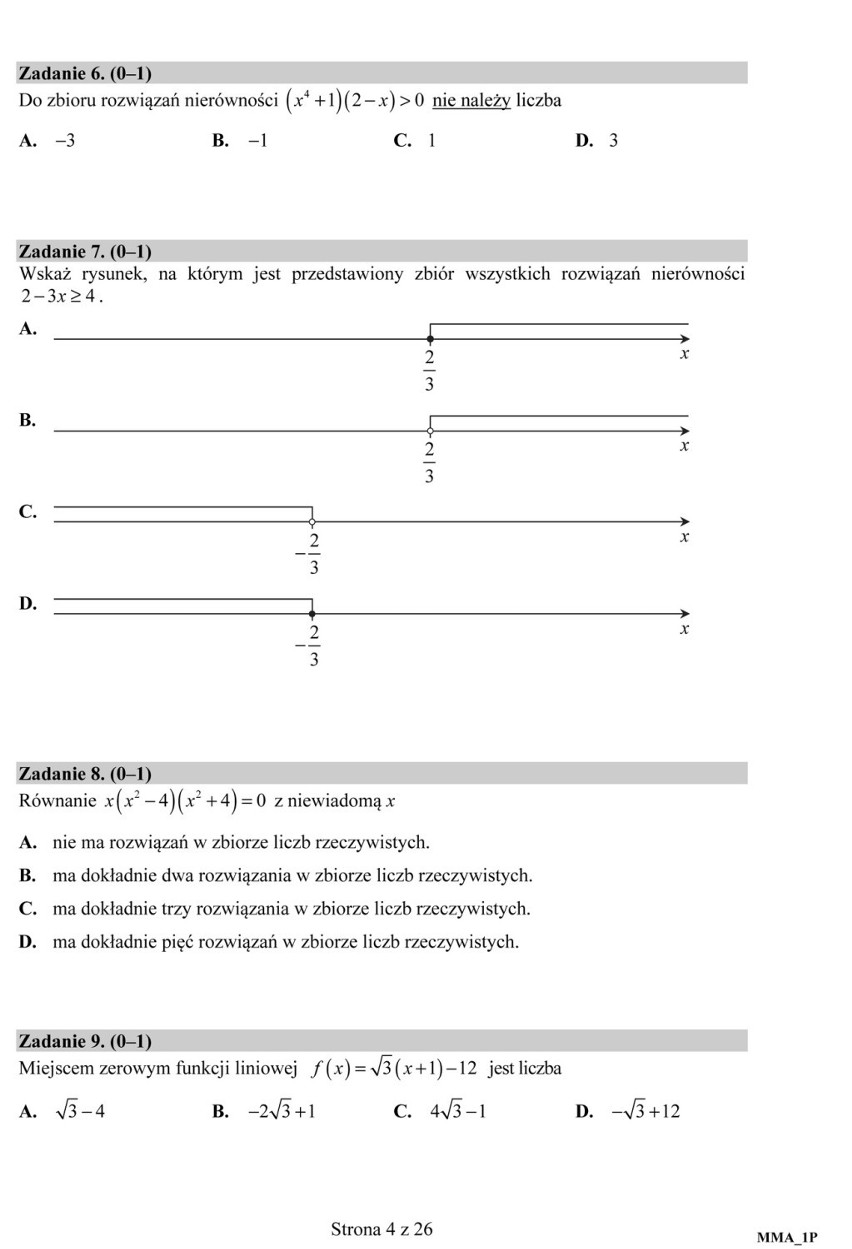 Matura 2017. Matematyka poziom podstawowy [ARKUSZE, PYTANIA]