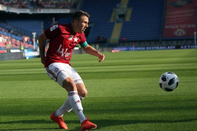Rafał Boguski w meczu Wisła - Arka Gdynia (0:0), rozegranym 21 lipca 2018 roku