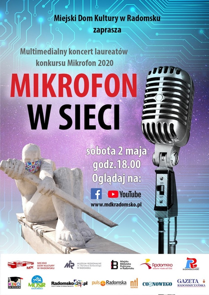 MDK w Radomsku zaprasza na wirtualny koncert laureatów konkursu "Mikrofon"
