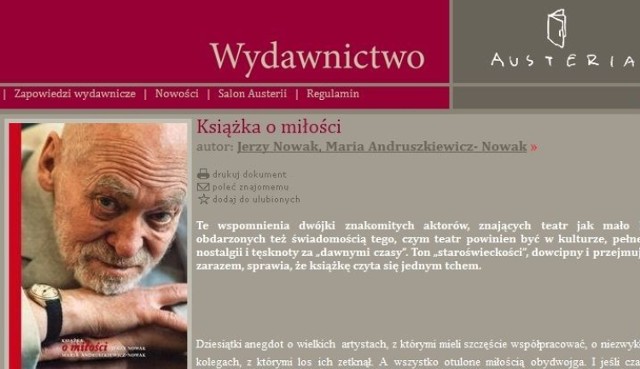 Jerzy Nowak (http://www.austeria.pl/d4381_ksiazka_o_milosci.html)