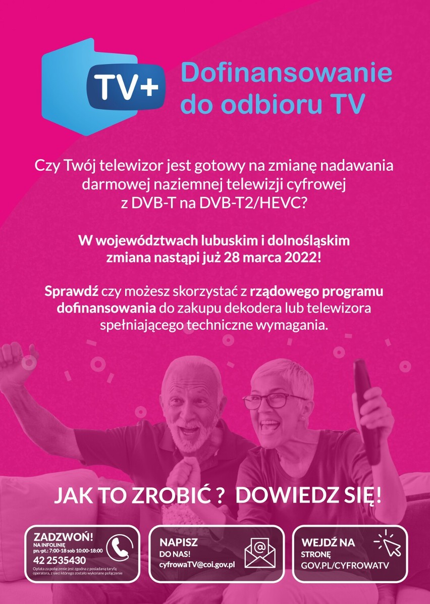 Od poniedziałku 28.03 na Dolnym Śląsku zmiana nadawania sygnału telewizyjnego! Jak sprawdzić, czy nasz telewizor jest dostosowany do zmian?