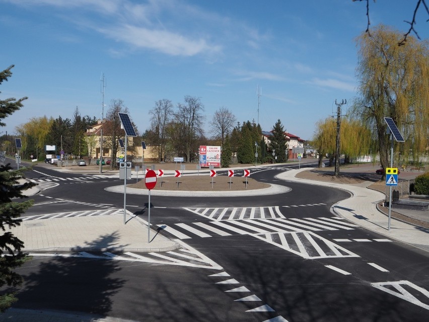 W ramach pierwszego etapu przebudowy drogi Pajęczno-Będków m.in. zostało zbudowane rondo w mieście