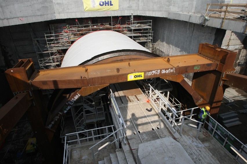 Maszyna TBM na budowie tunelu pod Martwą Wisłą