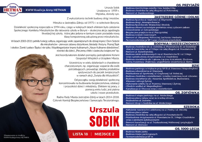 Wybory 2018 w Jastrzębiu: kandydaci Koalicji Anny Hetman do Rady Miasta [ZDJĘCIA] 