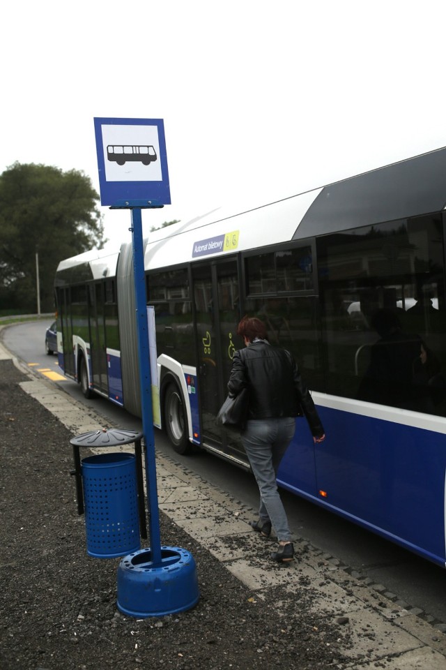 Tymczasowy przystanek autobusowy przy ul. Armii Krajowej w Krakowie