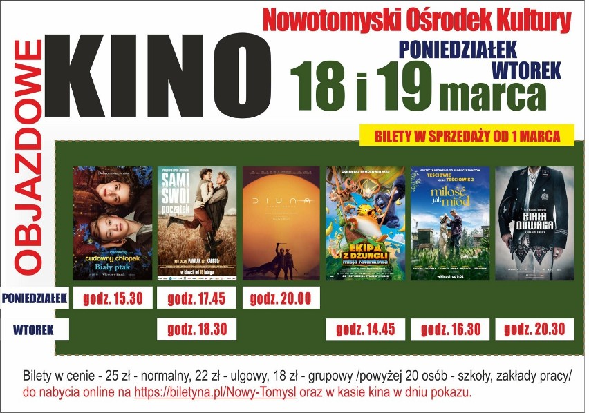 Objazdowe kino zawita do Nowego Tomyśla. Jakie filmy zobaczymy w NOK-u?