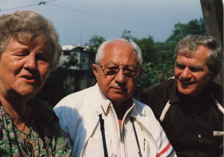 Ivor Mairants podczas wizyty w Rypinie pod koniec lat 80.