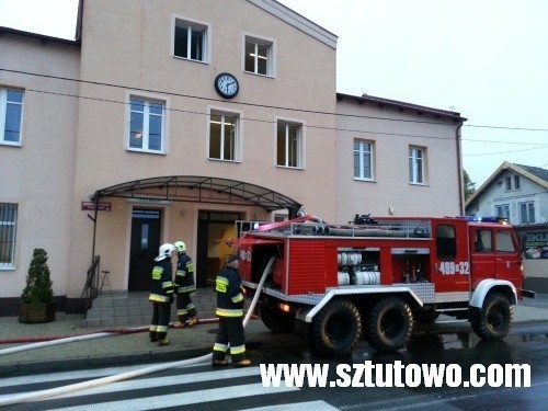 Pożar budynku urzędu gminy Sztutowo