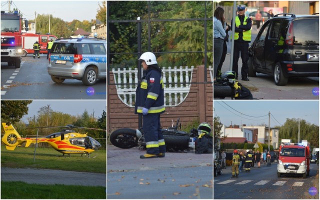 Wypadek z udziałem motocyklisty w Czerniewicach (gmina Choceń)