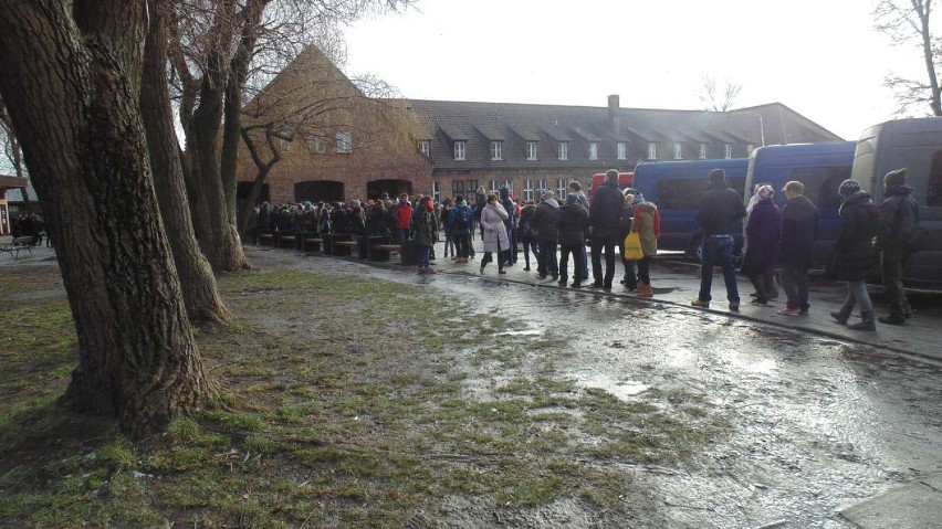 Tłumy stały przed wejściem do Państwowego Muzeum Auschwitz. Wszystko przez nowy system zwiedzania 