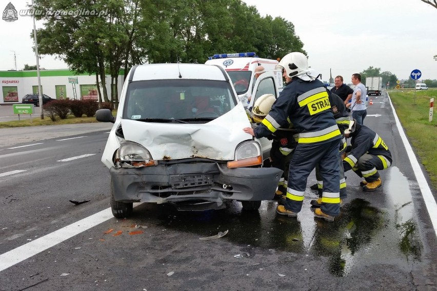 Wypadek koło Strzelna [ZDJĘCIA]