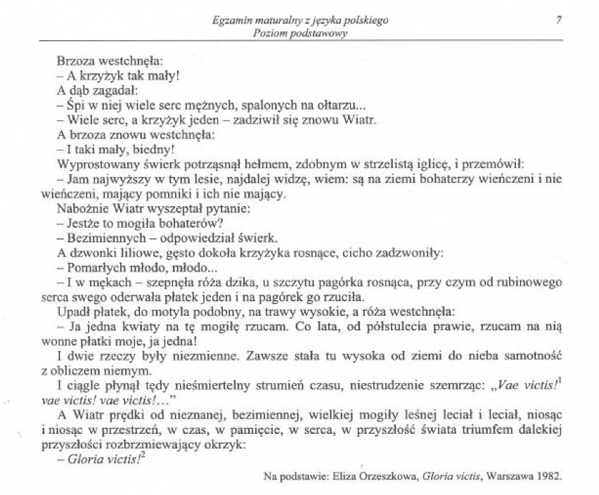 JĘZYK POLSKI - MATURA 2013 - ARKUSZ - POZIOM PODSTAWOWY