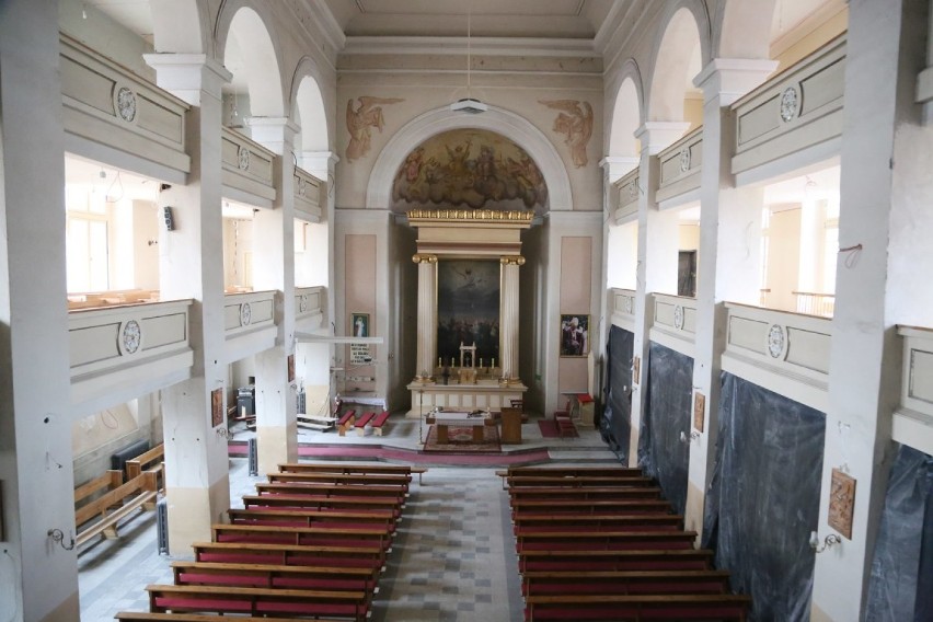 Trwają prace remontowe w kościele pw. Wniebowstąpienia Pańskiego w Wolsztynie