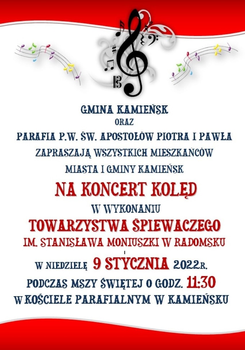 Koncert kolęd Towarzystwa Śpiewaczego im. S. Moniuszki w Kamieńsku