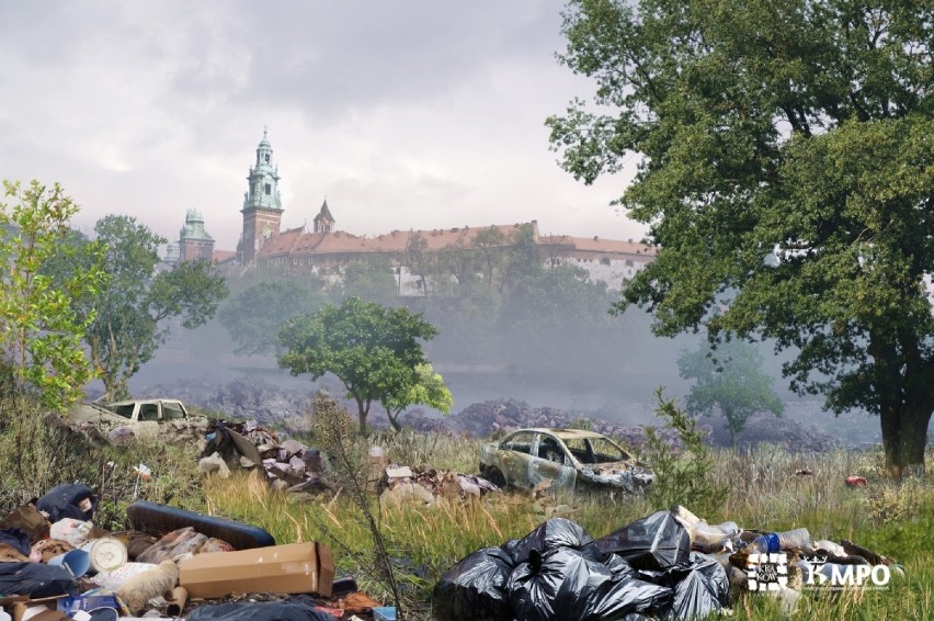 Apokaliptyczna wizja zaśmieconego Krakowa autorstwa Jakuba Kowalczyka