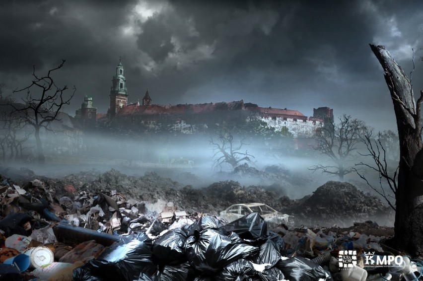 Apokaliptyczna wizja zaśmieconego Krakowa autorstwa Jakuba Kowalczyka