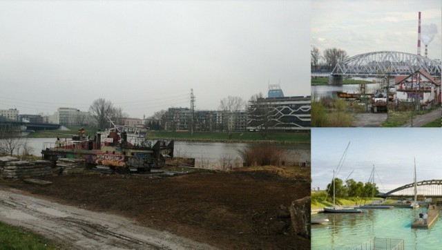 Trwa wyburzanie dawnego portu Żeglugi Krakowskiej nad Wisłą. W planach jest tam budowa Mariny Krakowskiej.