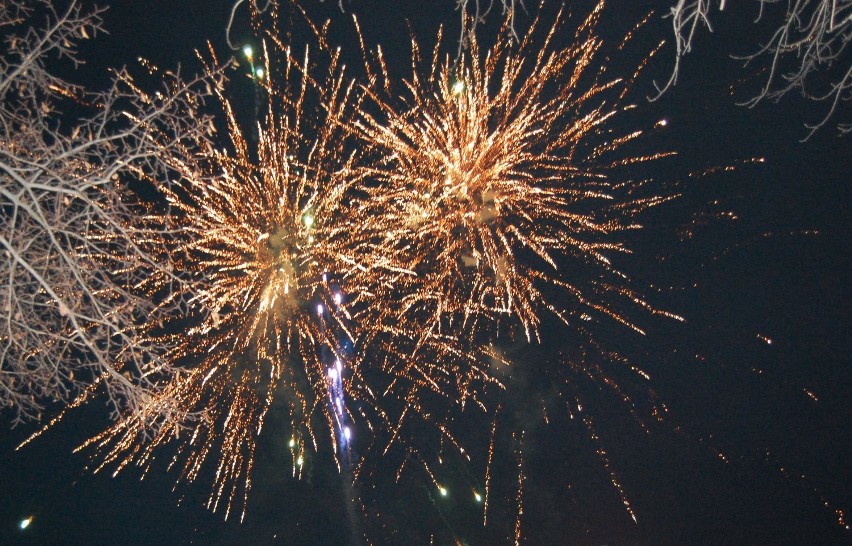 Powitanie Nowego Roku w Nowym Dworze Gdańskim. Były życzenia od burmistrza i pokaz fajerwerków