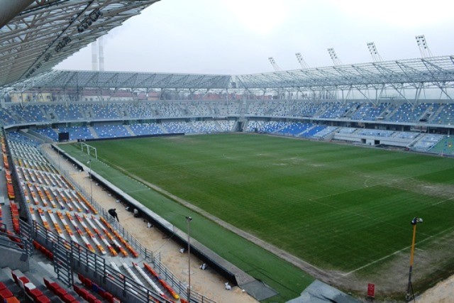 Stadion Miejski w Bielsku-Białej. Obecnie pomieści 6962 osoby