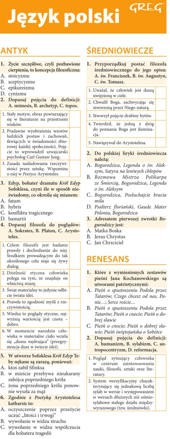 Sprawdzian Ze Sredniowiecza J Polski Liceum