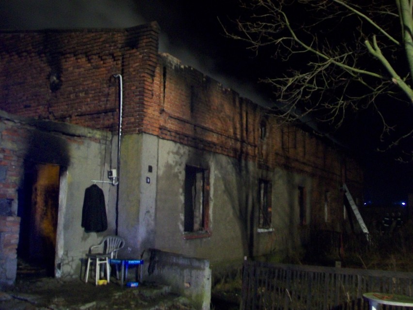 Pożar domu w miejscowości Uścięcin gm. Strzałkowo