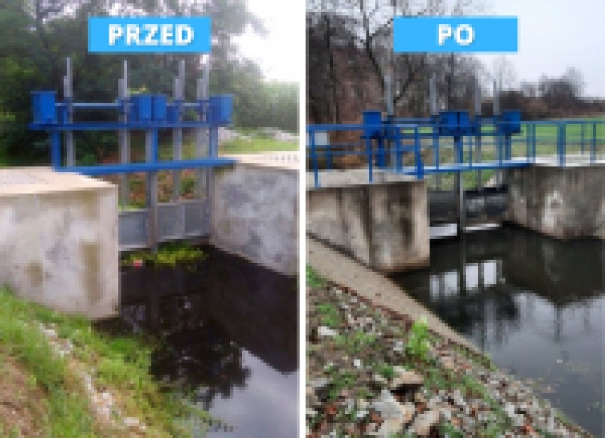 Na rzece Dąbrocznia odnowione zostały wszystkie urządzenia melioracyjne. Wody Polskie wydały na to ponad 1,6 miliona złotych [ZDJĘCIA]   