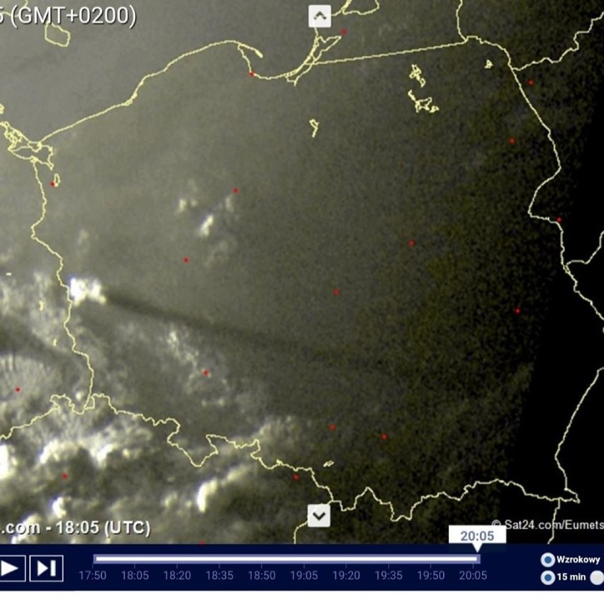 Chmura rzucała cień długości około 500 km!