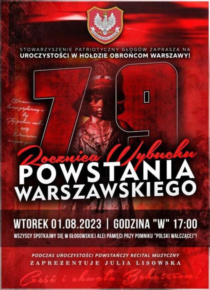 W Głogowie oddadzą hołd uczestnikom Powstania Warszawskiego