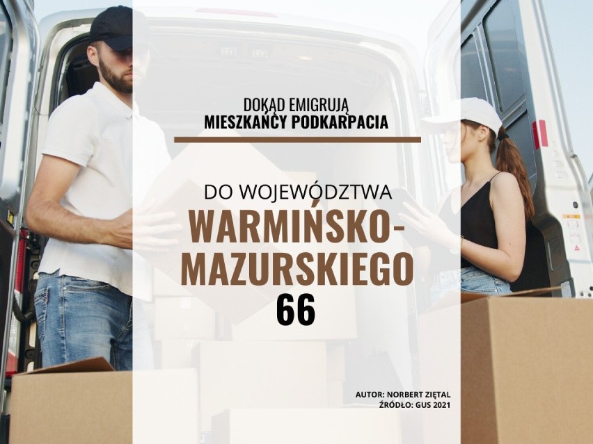 66 osób wyemigrowało w 2021 roku z Podkarpacia do...