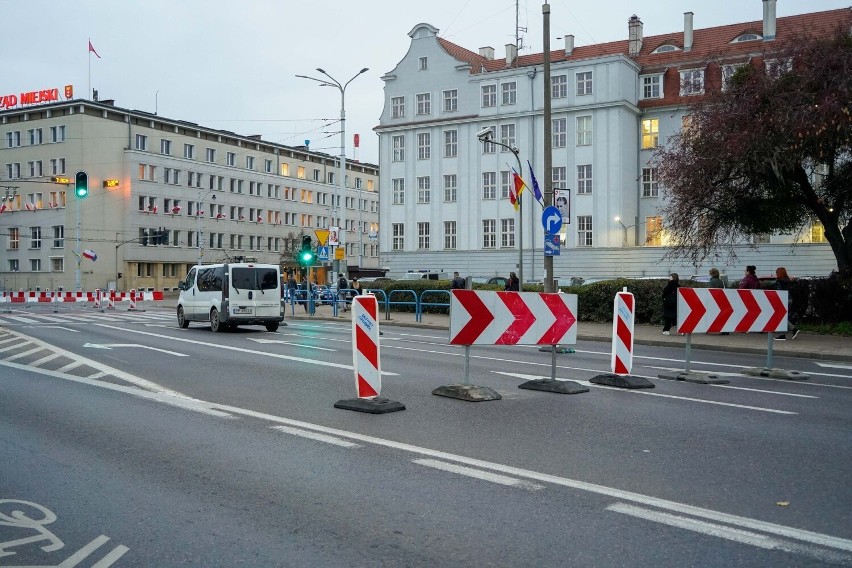 Ulica 3 Maja przy Forum Gdańsk jest zamknięta. Tworzą się gigantyczne korki