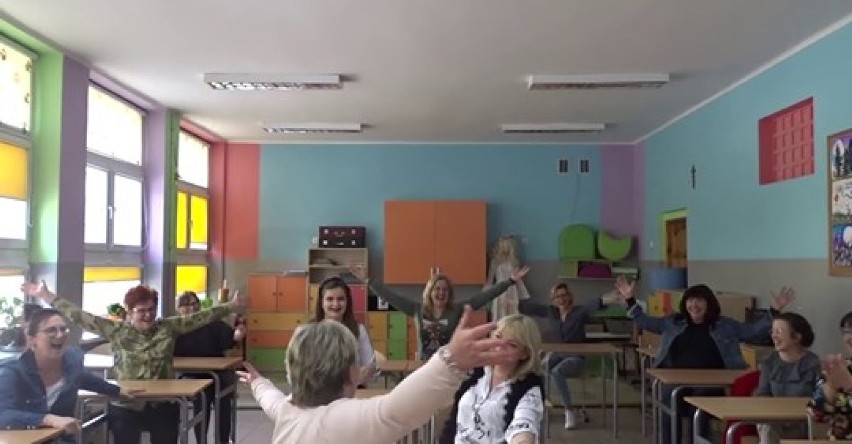 Zduńska Wola. Nauczyciele Szkoły Podstawowej nr 11 z okazji Dnia Dziecka nagrali film