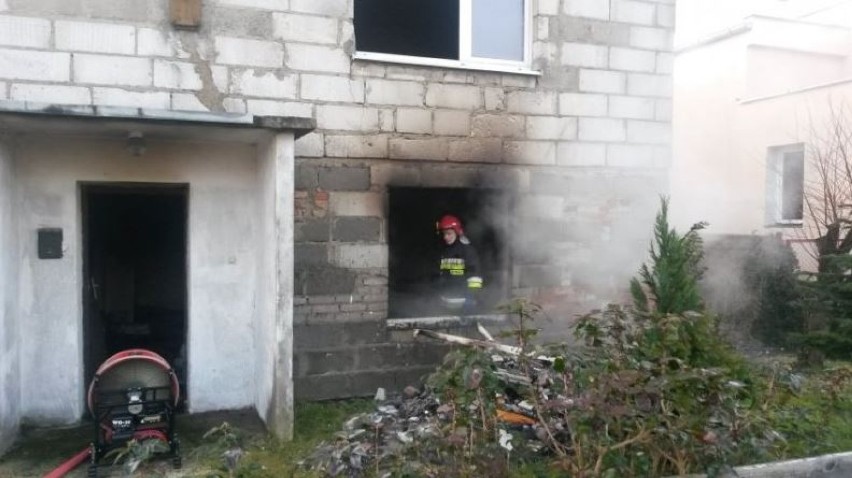 Pożar domu w Krajence