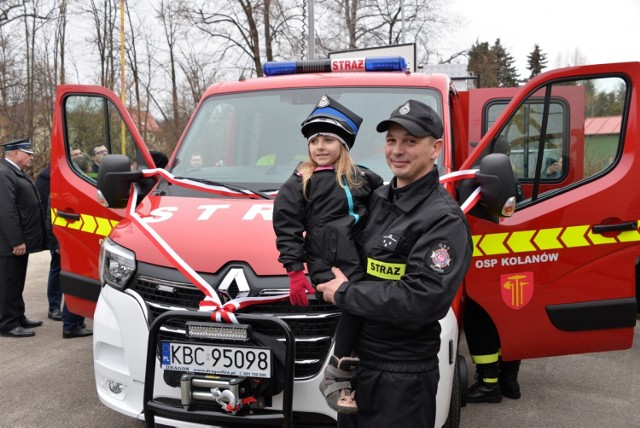 Przekazanie nowego samochodu bojowego dla jednostki OSP Kolanów, 18.02.2023