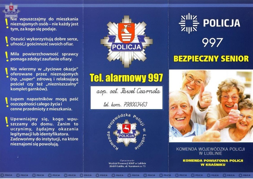 Spotkanie policjantów z grupą kraśnickich seniorów w CKiP w...