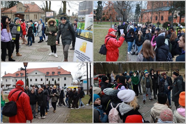 Uczestnicy pierwszej raty Rajdu Kopernikowskiego 2023 zebrali się na placu Kopernika przy katedrze we Włocławku, 16 marca 2023 roku.