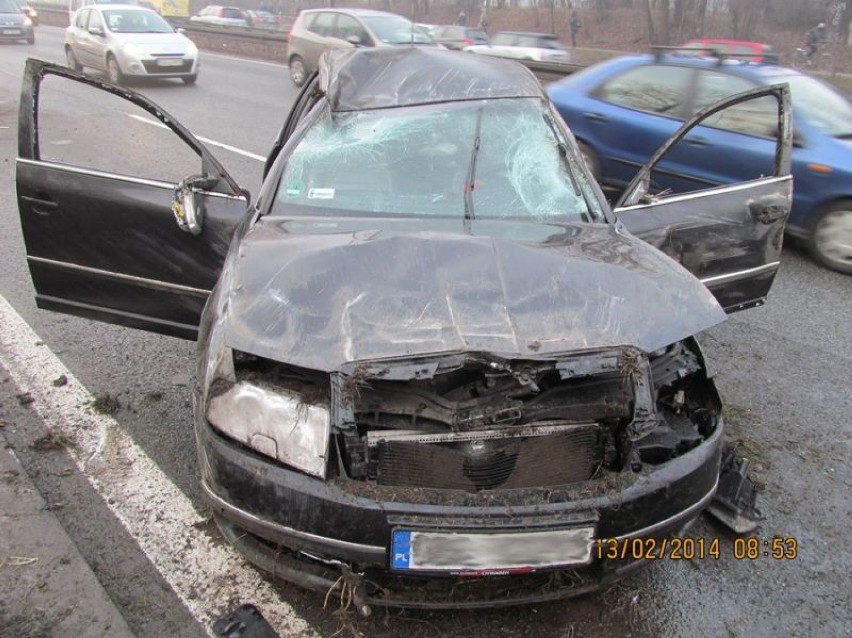 Policja interweniowała przy wypadku przy ul. Murckowskiej