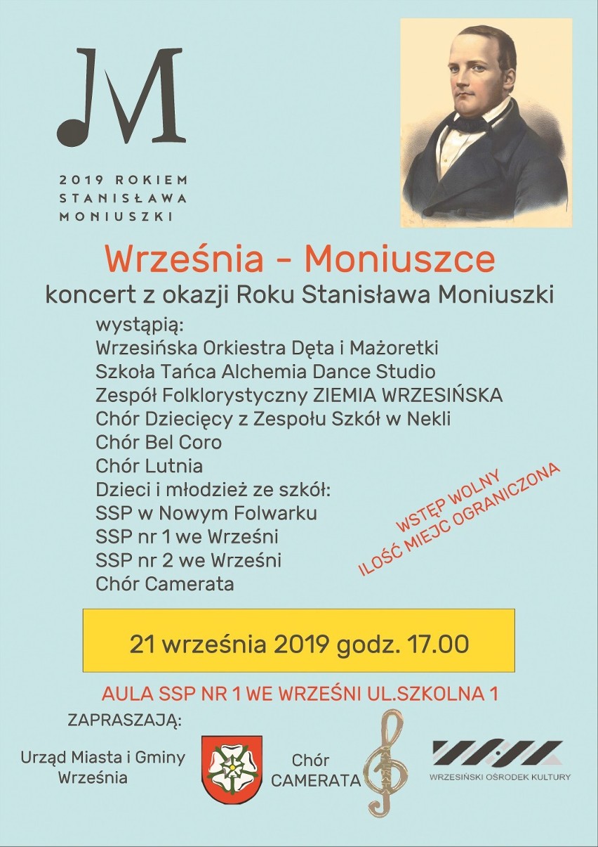 - Września - Moniuszce - koncert z okazji Roku Stanisława Moniuszki
