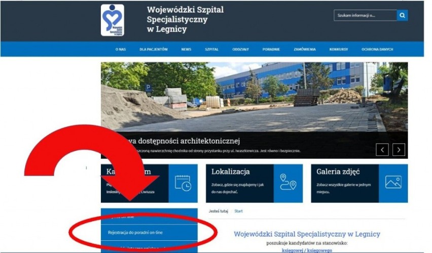 W legnickim szpitalu zapiszesz się do poradni specjalistycznych online. Będziesz mógł też odebrać wyniki przez internet