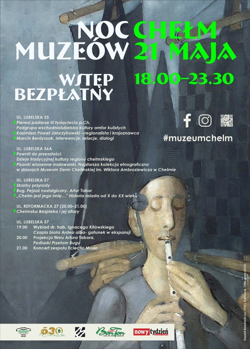 Noc Muzeów w Chełmie.  Będą ciekawe wystawy, interesujący wykład i koncert