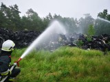 Strażacy z powiatu rypińskiego ćwiczyli na dzikim wysypisku. Zobacz zdjęcia