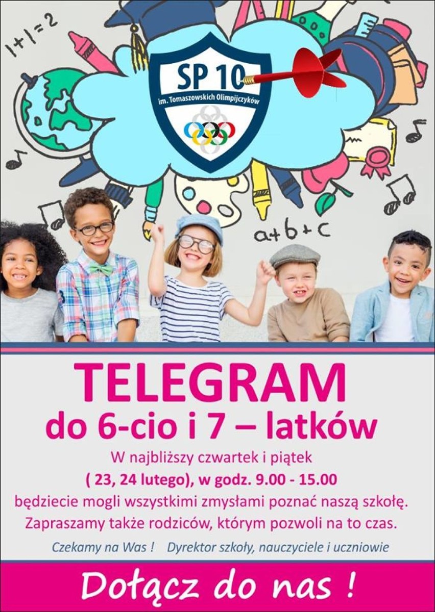 Dni otwarte szkół w Tomaszowie Maz. Zapraszają 6-, 7-latków, a także uczniów klas III i VI [PLAKATY]