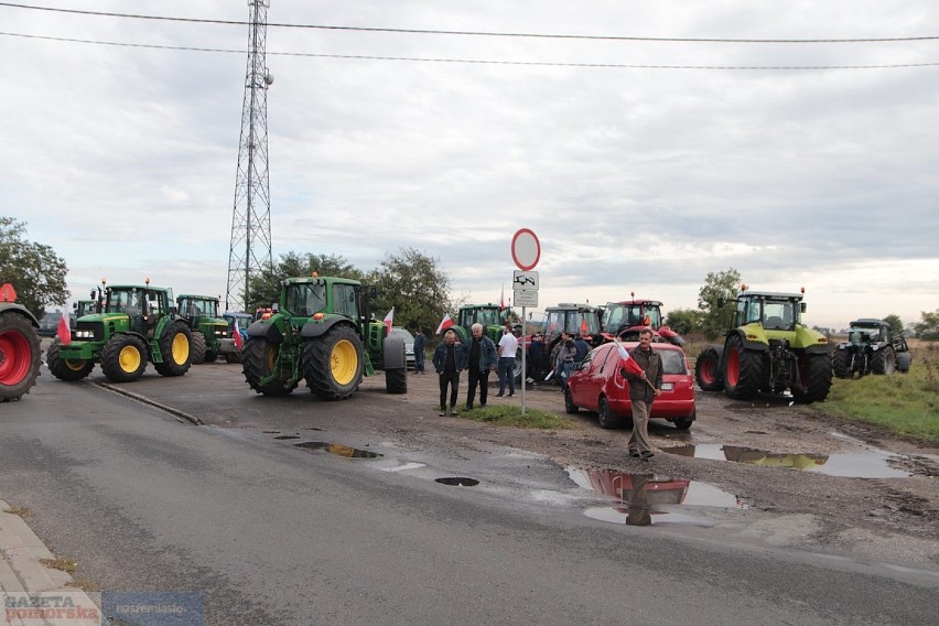 Protest rolników i blokada drogi krajowej 62, Osięciny,...